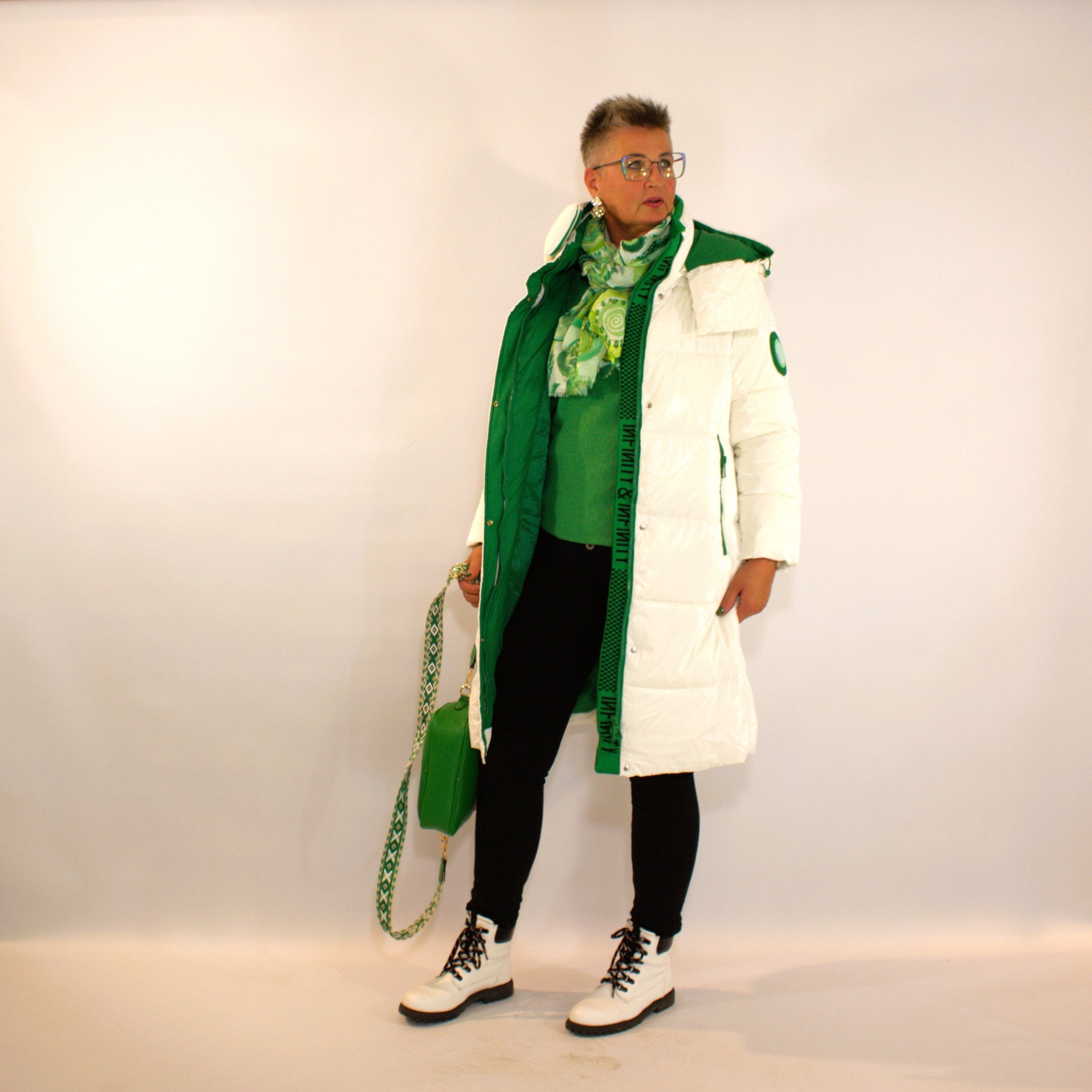 Puffer jacket Madona - white gloss M