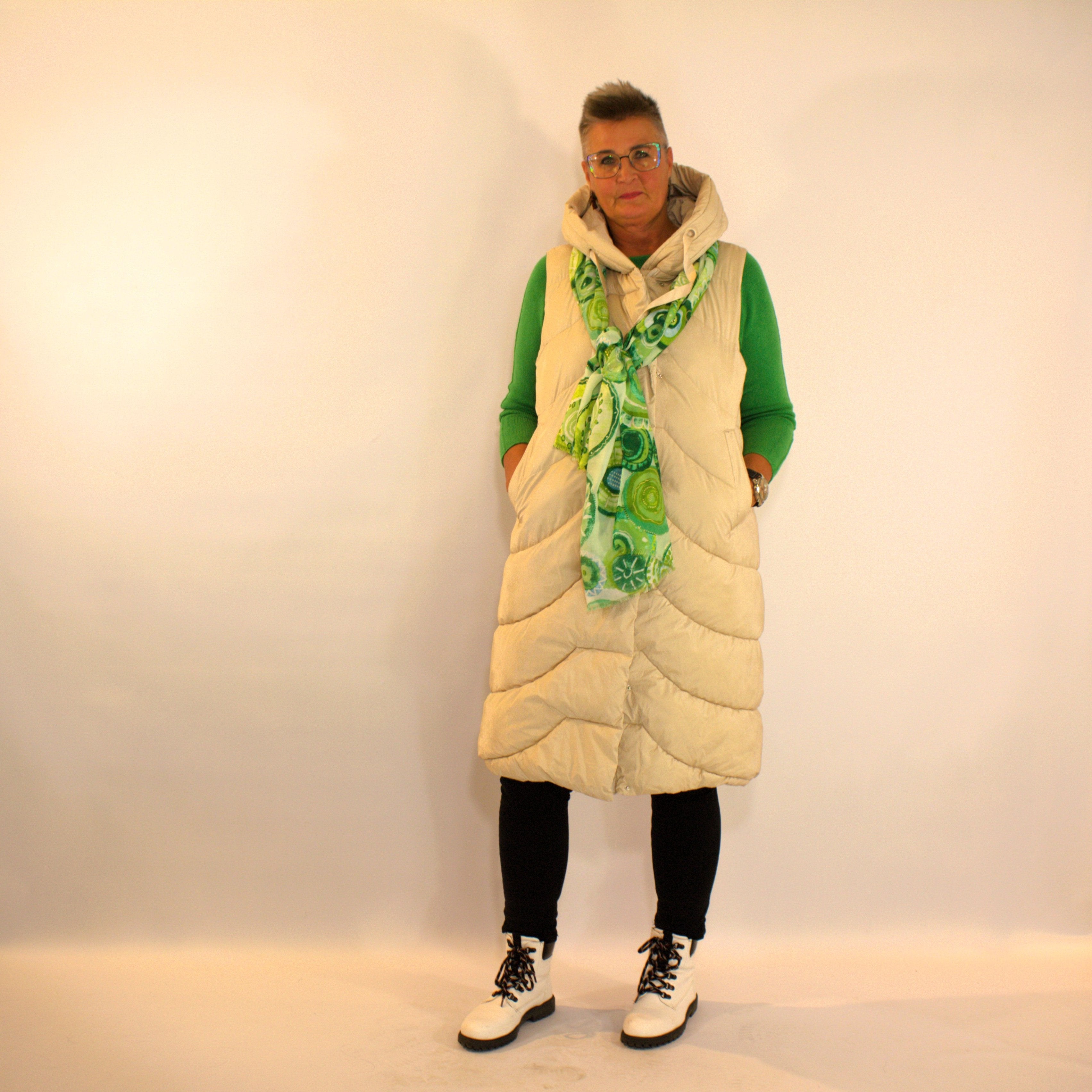 Quilted Vest Moscow - Beige L