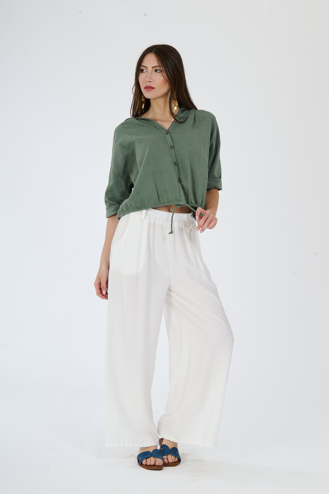 Hooded Shirt Alor - Olive