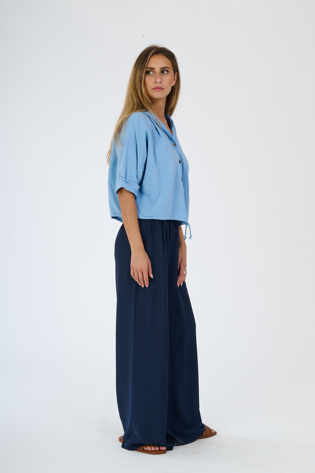 Hooded Shirt Alor - Hellblau