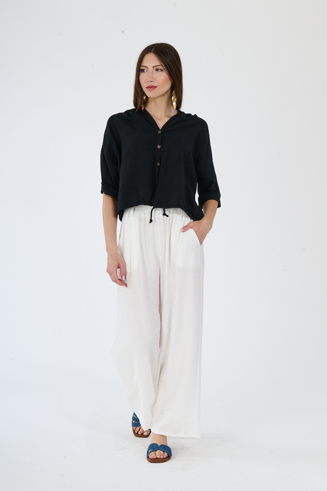 Hooded Shirt Alor - Schwarz