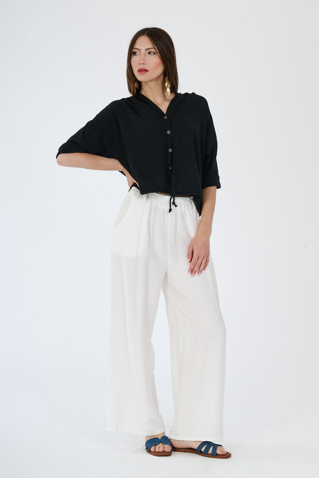Hooded Shirt Alor - Schwarz