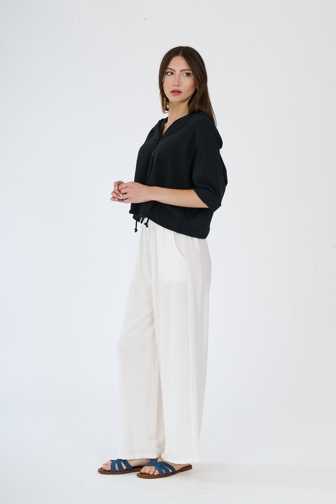 Hooded Shirt Alor - Schwarz