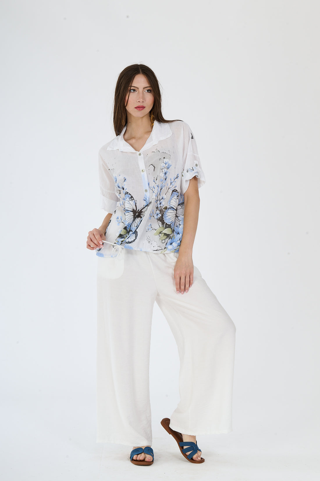 Bluse Butterfly - Weiß