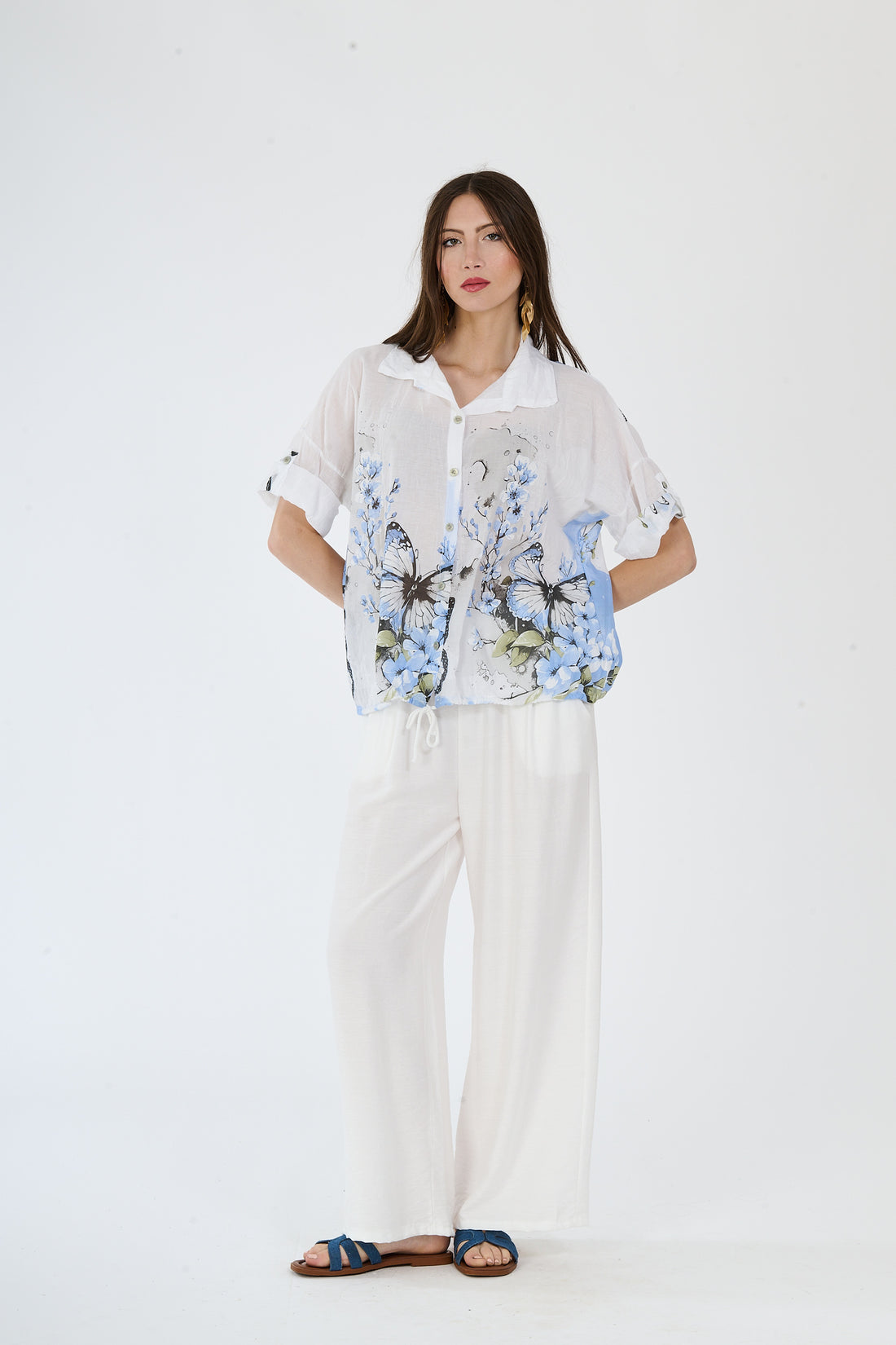 Bluse Butterfly - Weiß