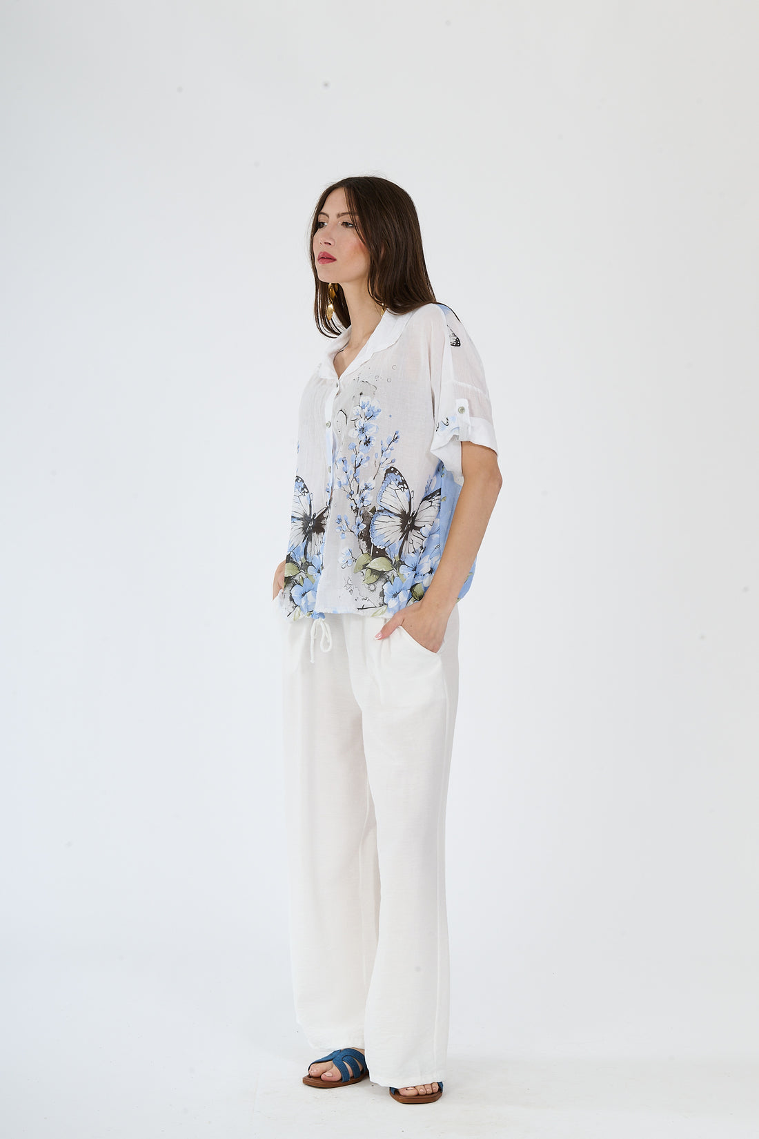 Bluse Butterfly - Weiß