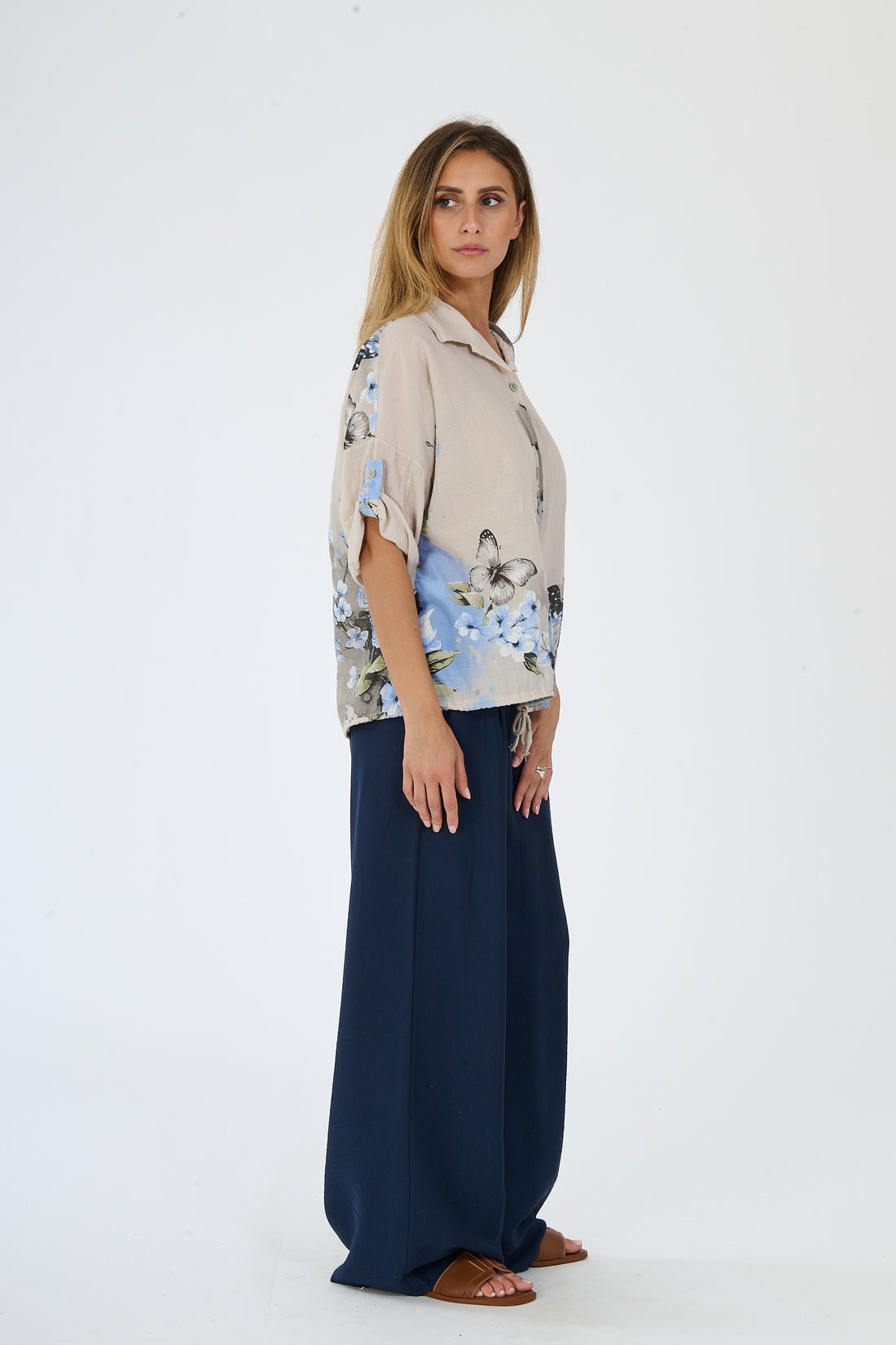 Bluse Butterfly - Beige