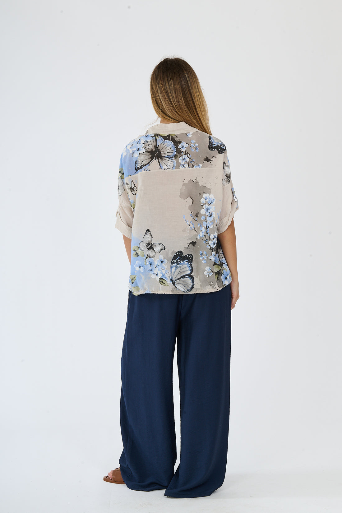 Bluse Butterfly - Beige