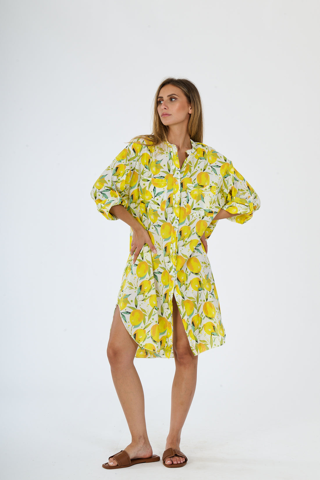 Oversized Hemd Citus - Gelb