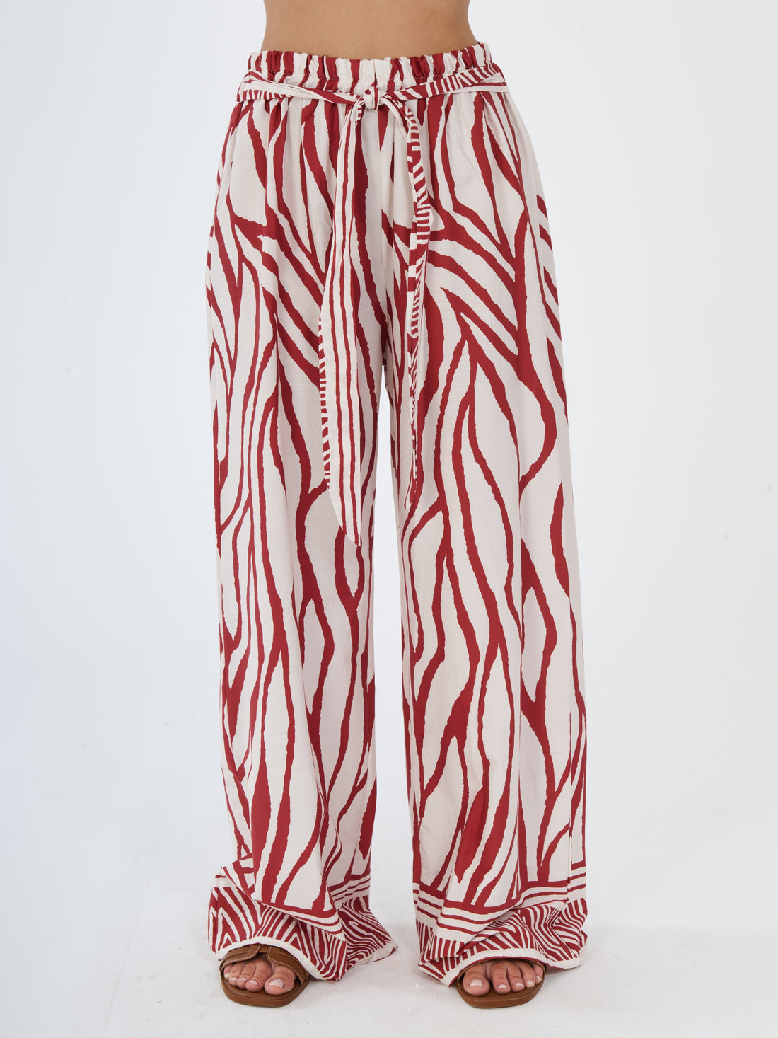 Italienische Sommerhose rot weiß