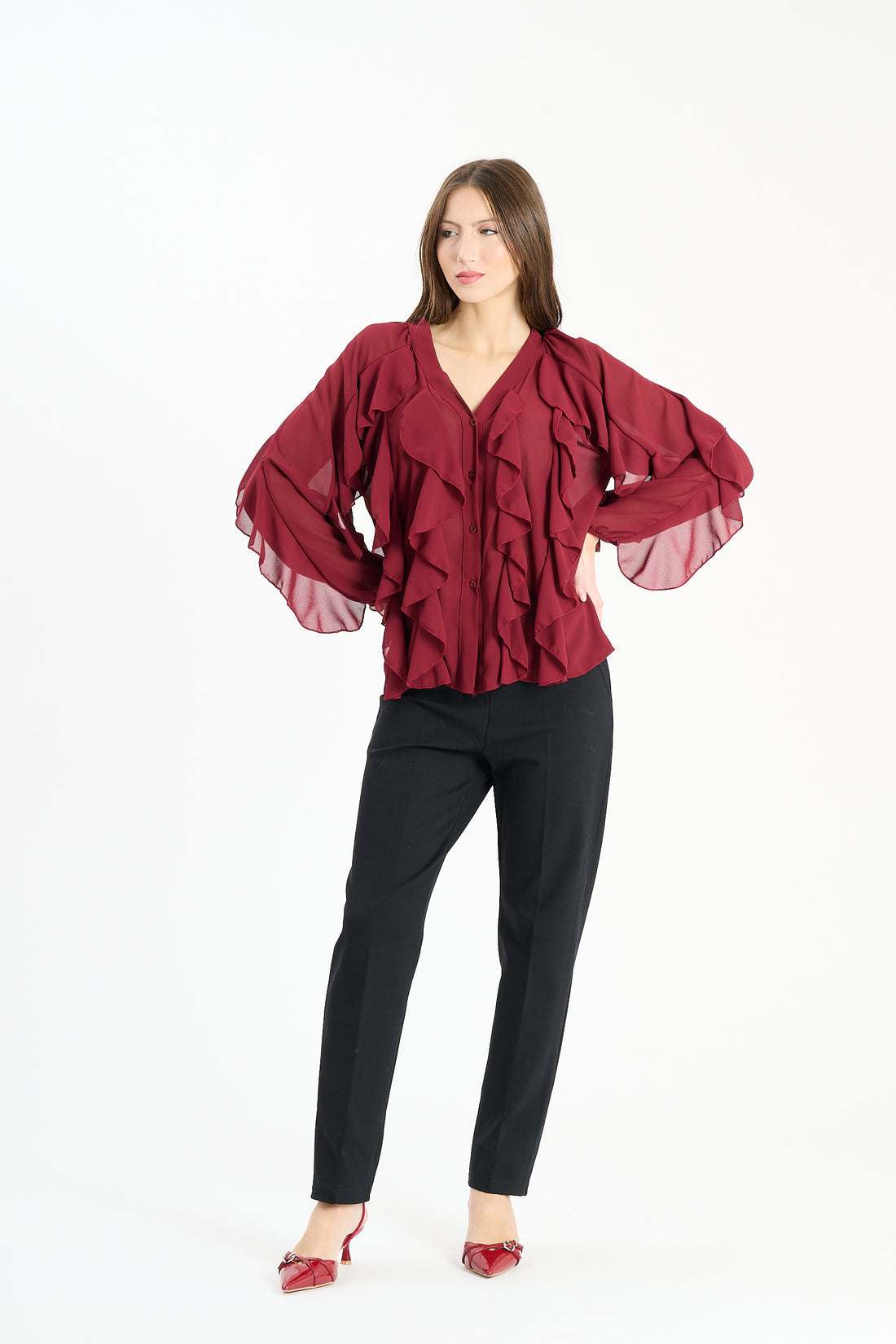 Oberteil Zumba - Weinrot