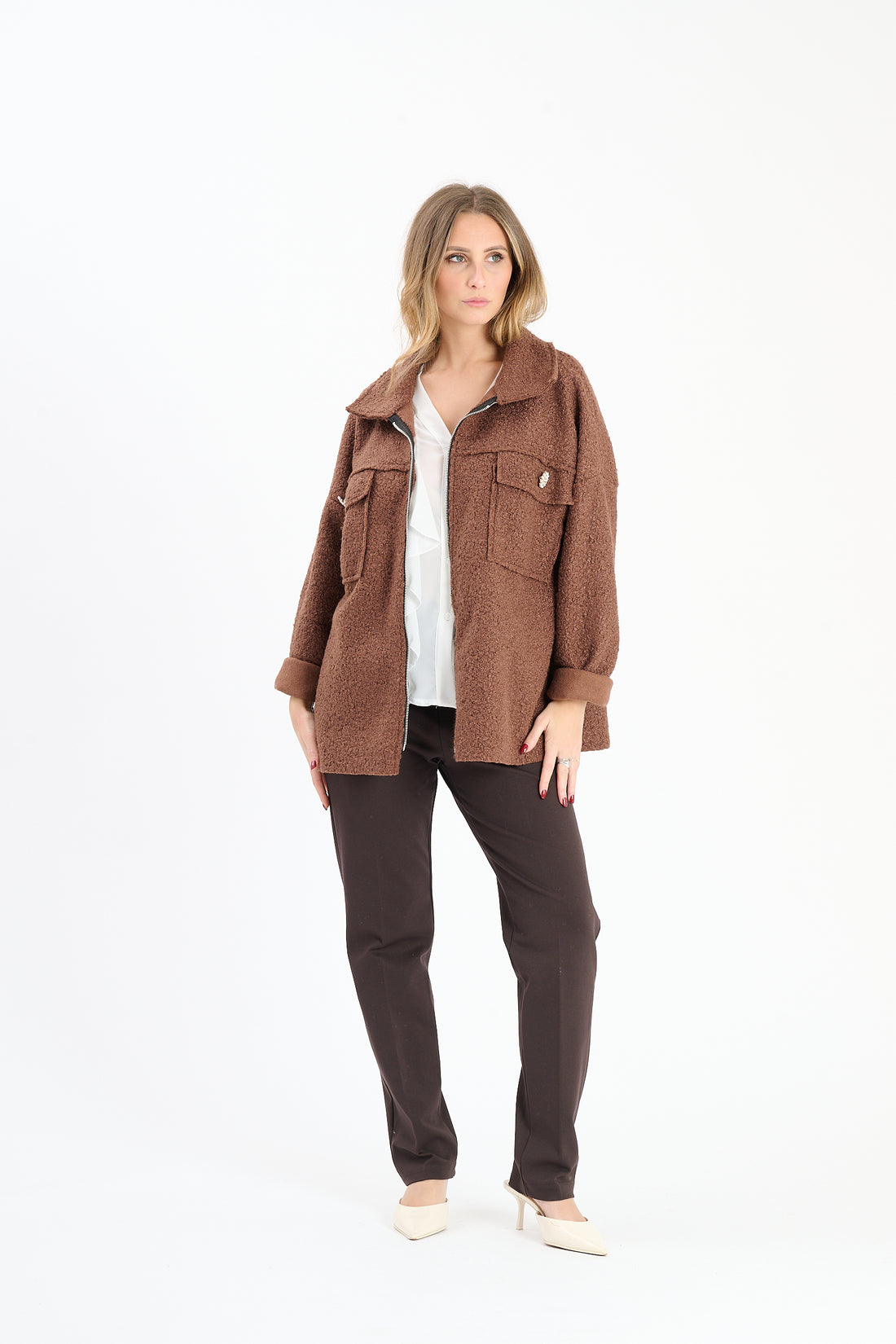 Sweaterjacke Olney - Braun