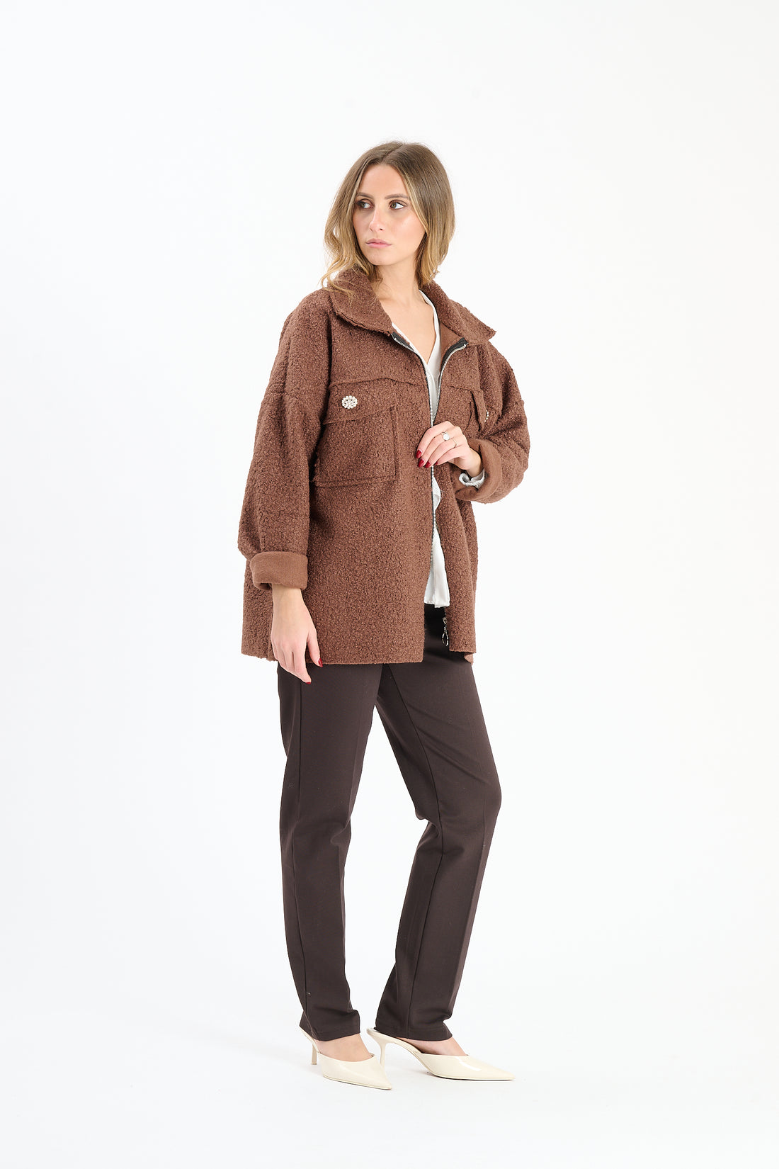 Sweaterjacke Olney - Braun
