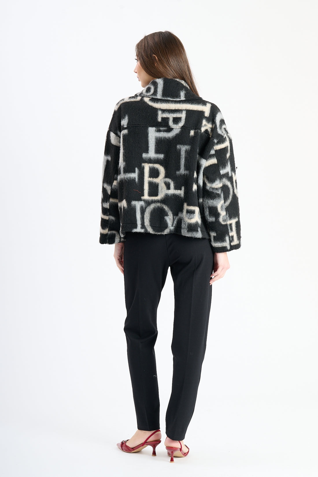 Filzjacke Alpha - Schwarz Weiß