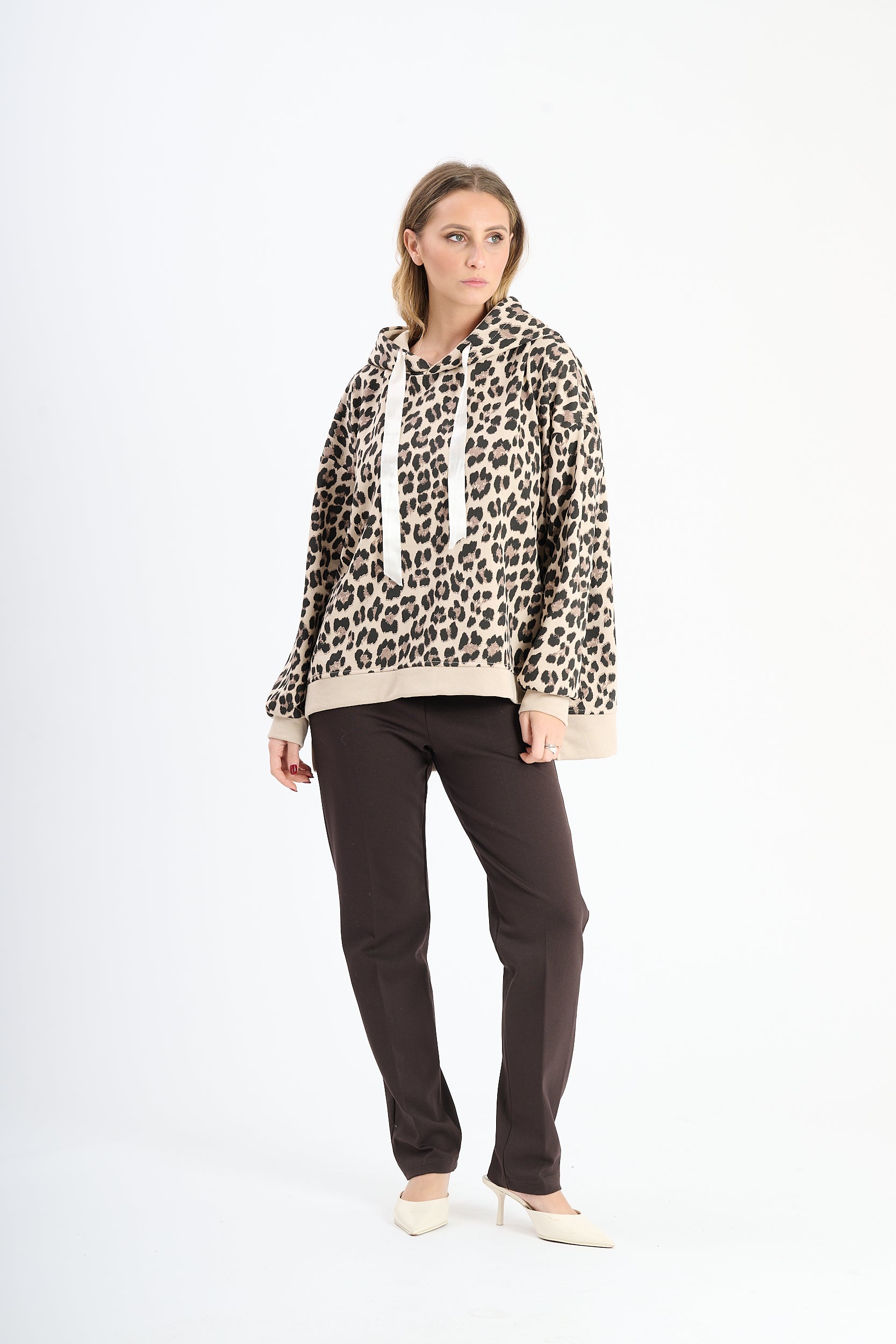 Hoodie leona beige