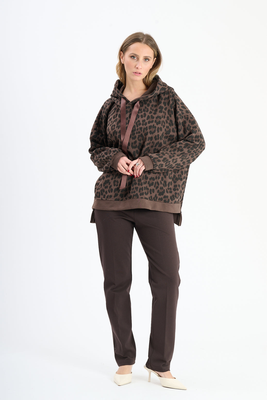 Hoodie leona braun