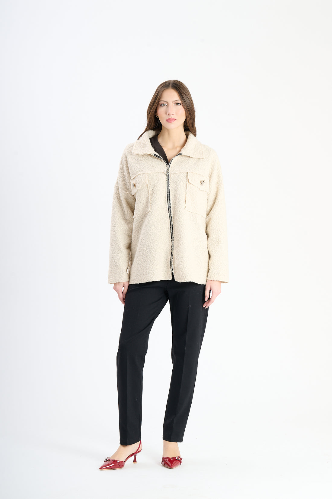 Sweaterjacke Olney - Beige
