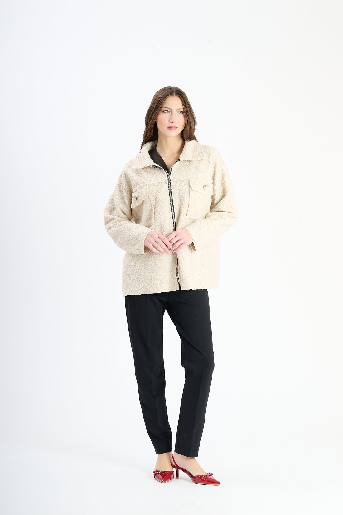 Sweaterjacke Olney - Beige