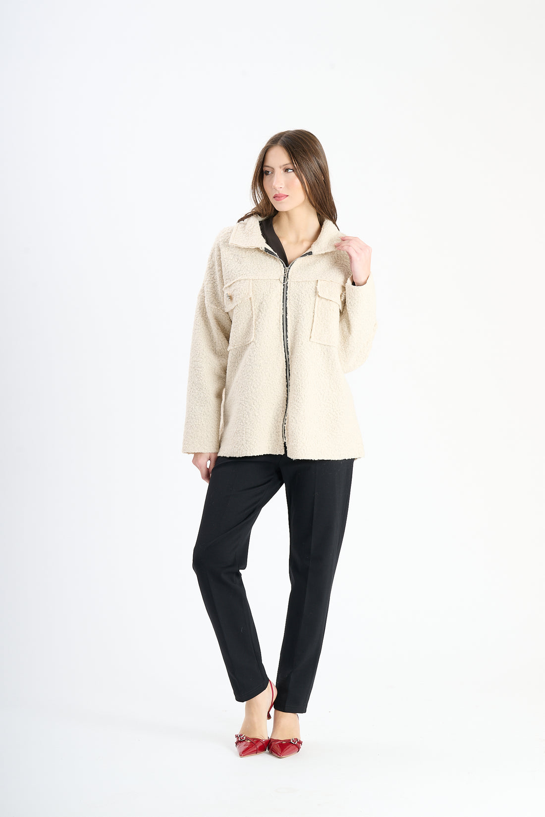Sweaterjacke Olney - Beige