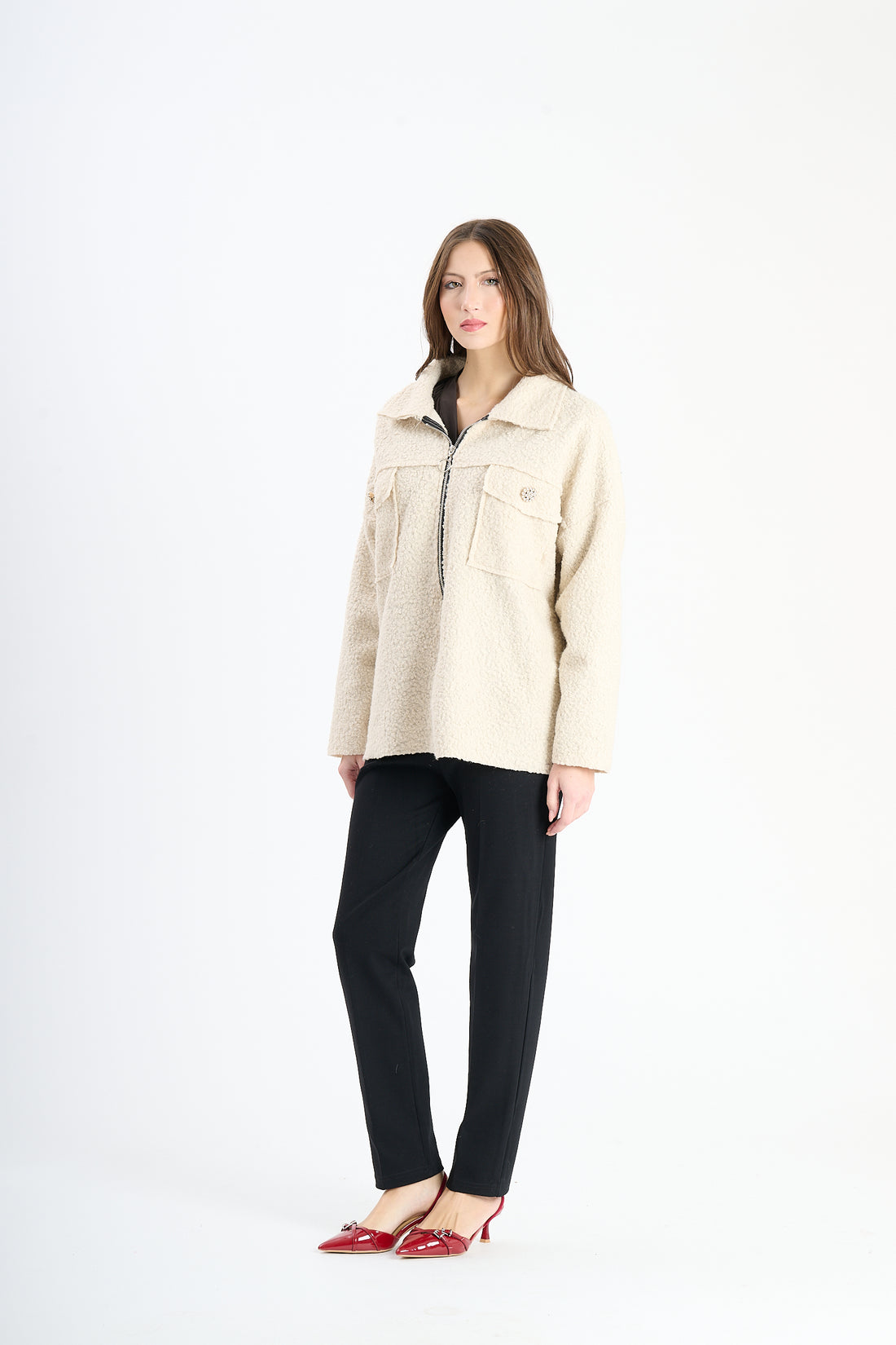 Sweaterjacke Olney - Beige