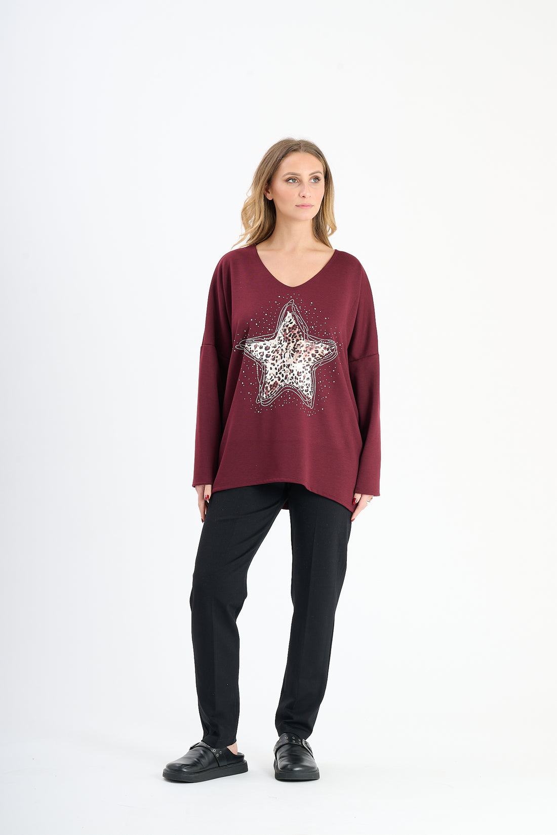 Pullover Stargazing - Dunkelrot