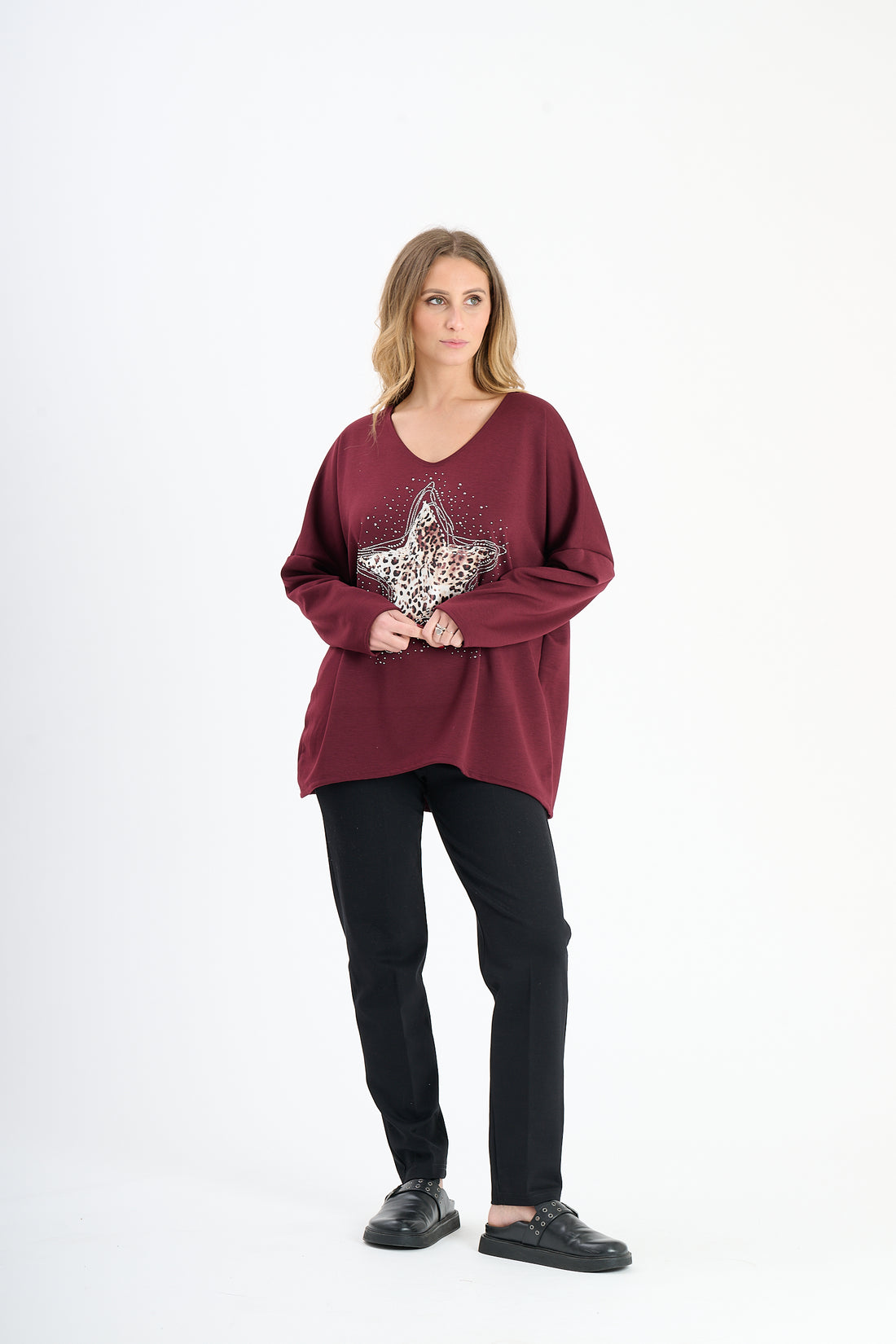 Pullover Stargazing - Dunkelrot