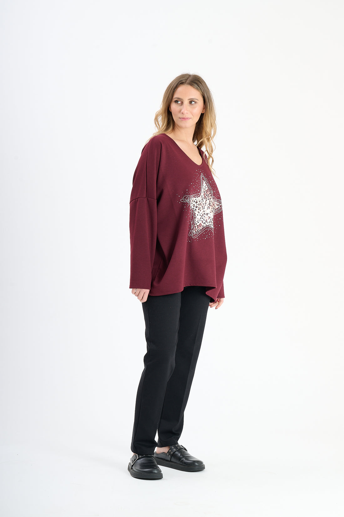 Pullover Stargazing - Dunkelrot