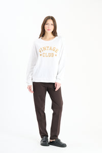 Longsleeve Vintage Club - Weiss