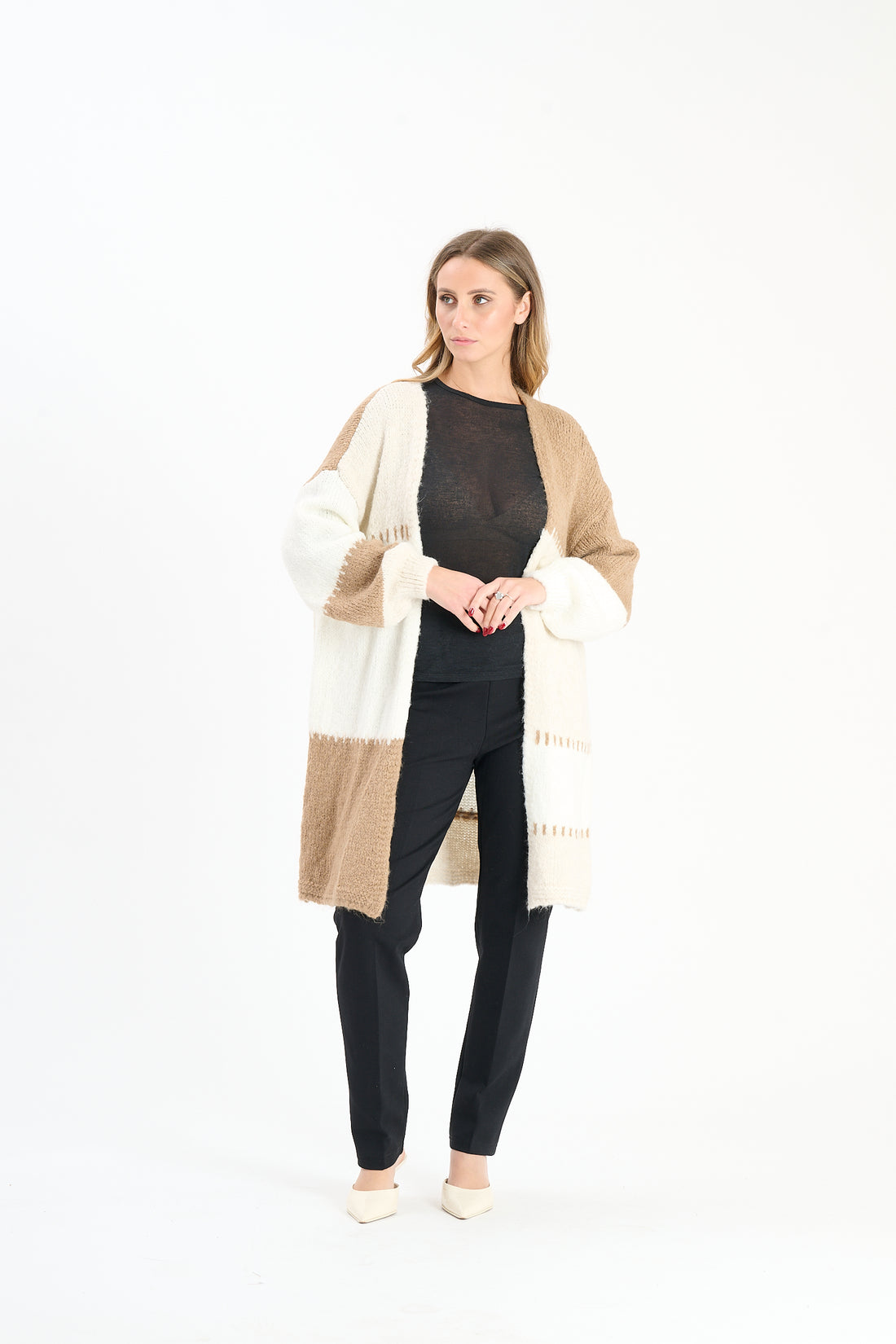 Strickweste Tula - Hellbraun