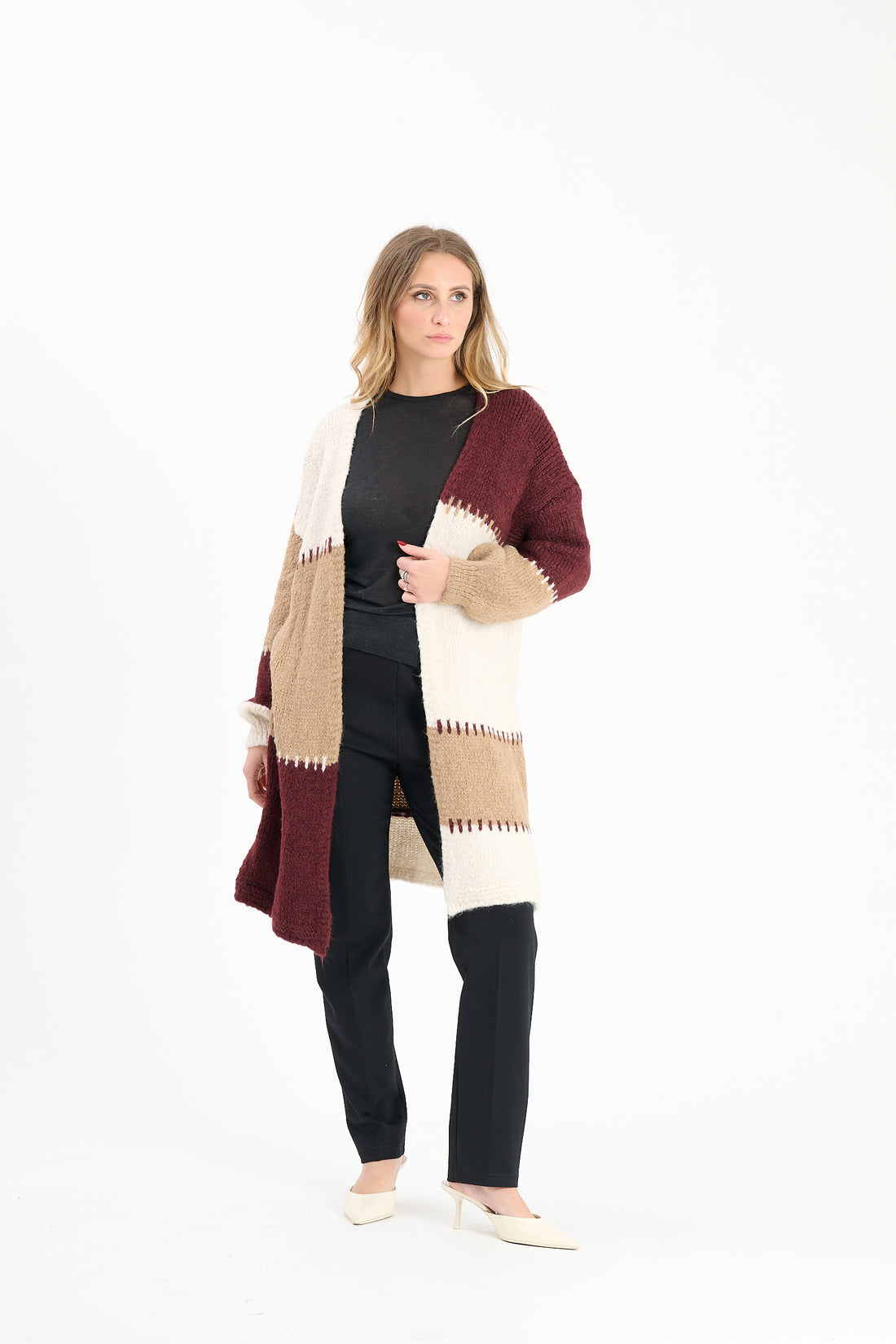 Strickweste Tula - Weinrot