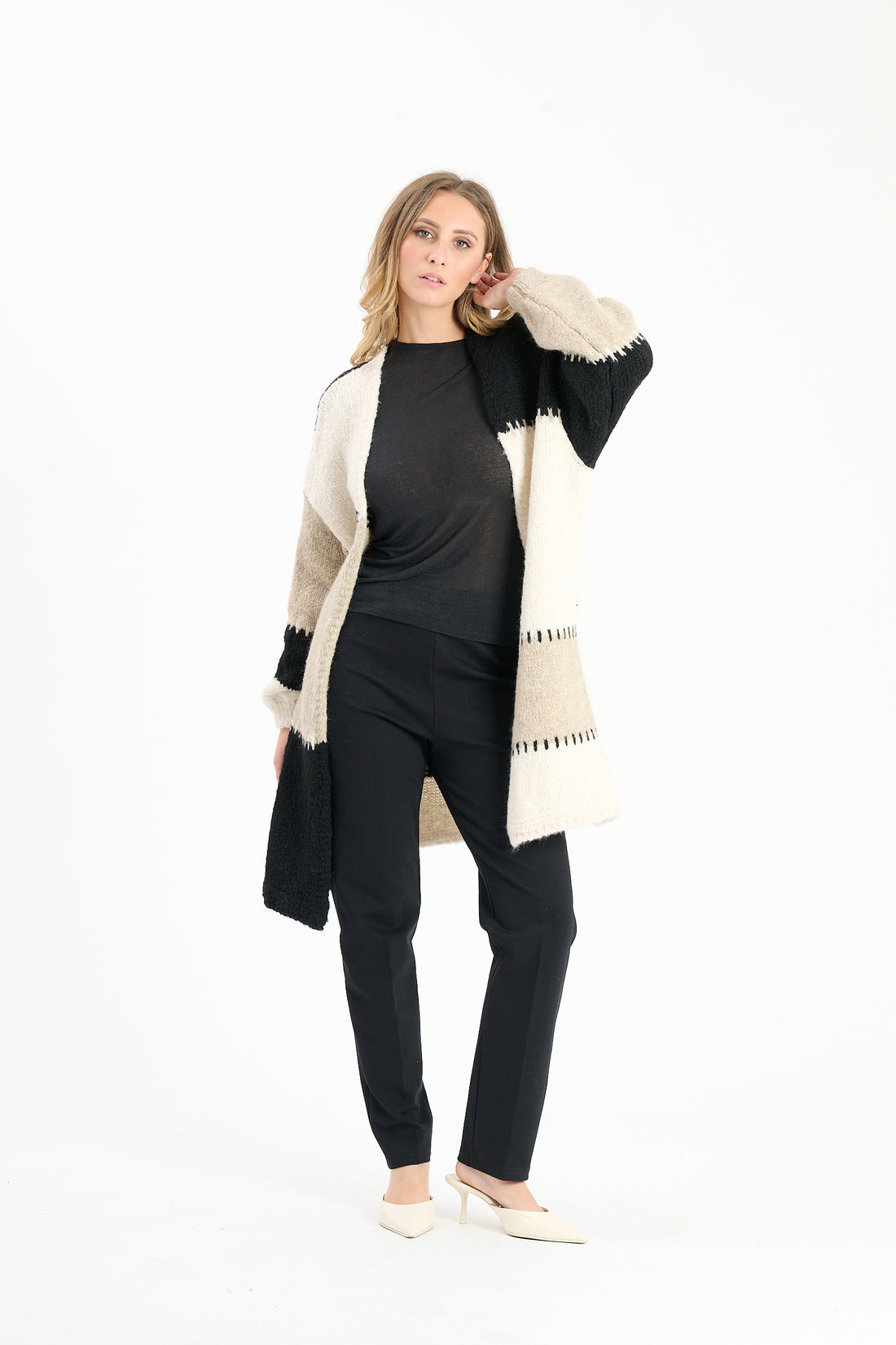 Strickweste Tula - Schwarz