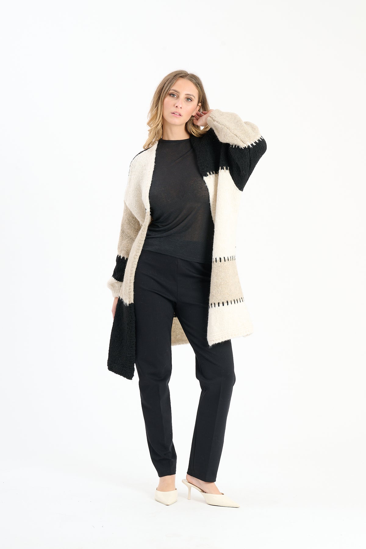 Strickweste Tula - Schwarz