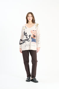 Pullover Girlbear - Beige