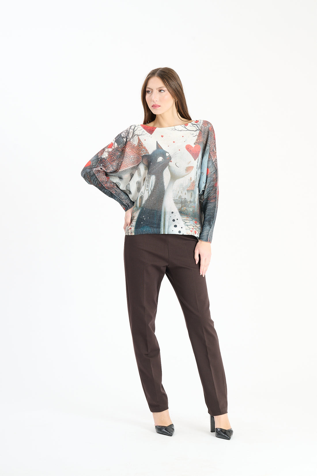 Strickshirt Catlove - Weiss