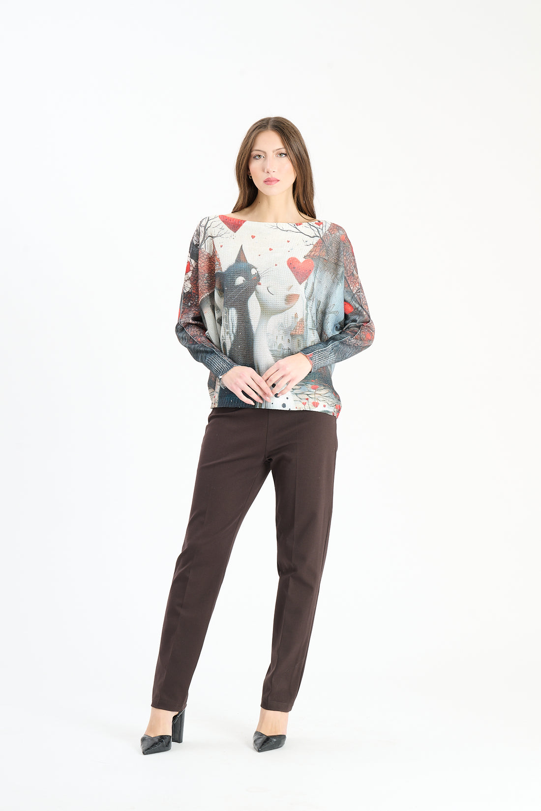 Strickshirt Catlove - Weiss