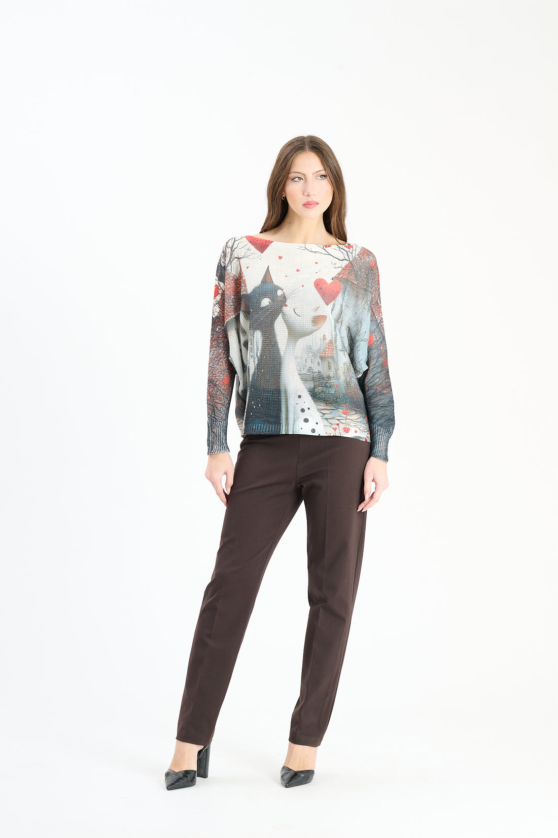 Strickshirt Catlove - Weiss