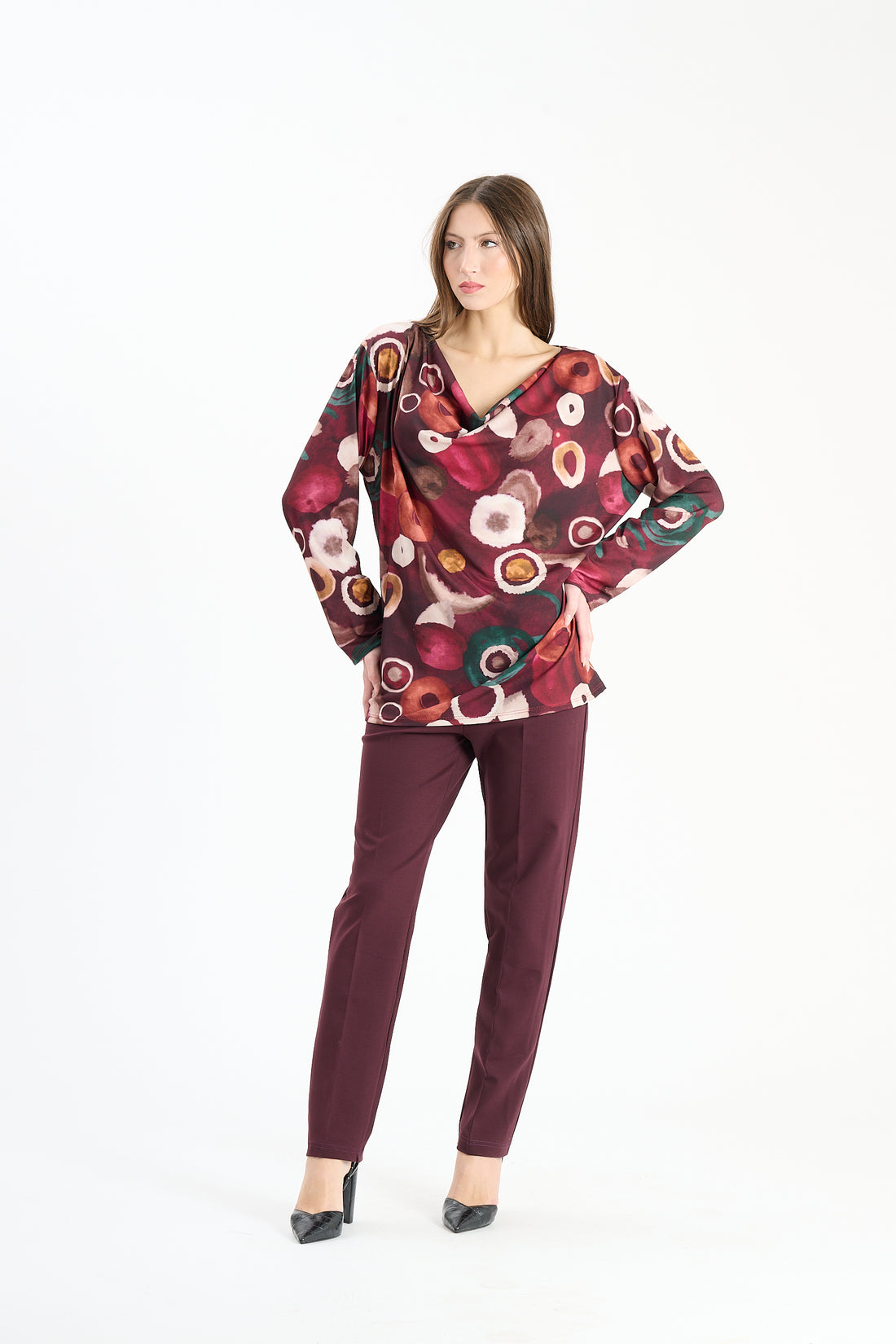 Oberteil Suzzara - Weinrot