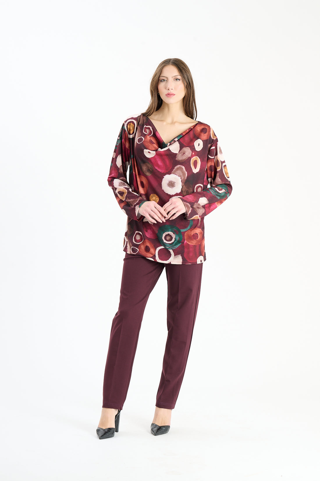 Oberteil Suzzara - Weinrot