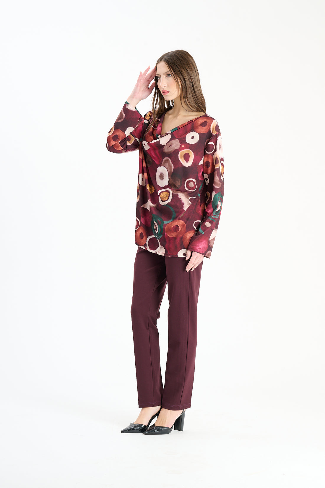 Oberteil Suzzara - Weinrot