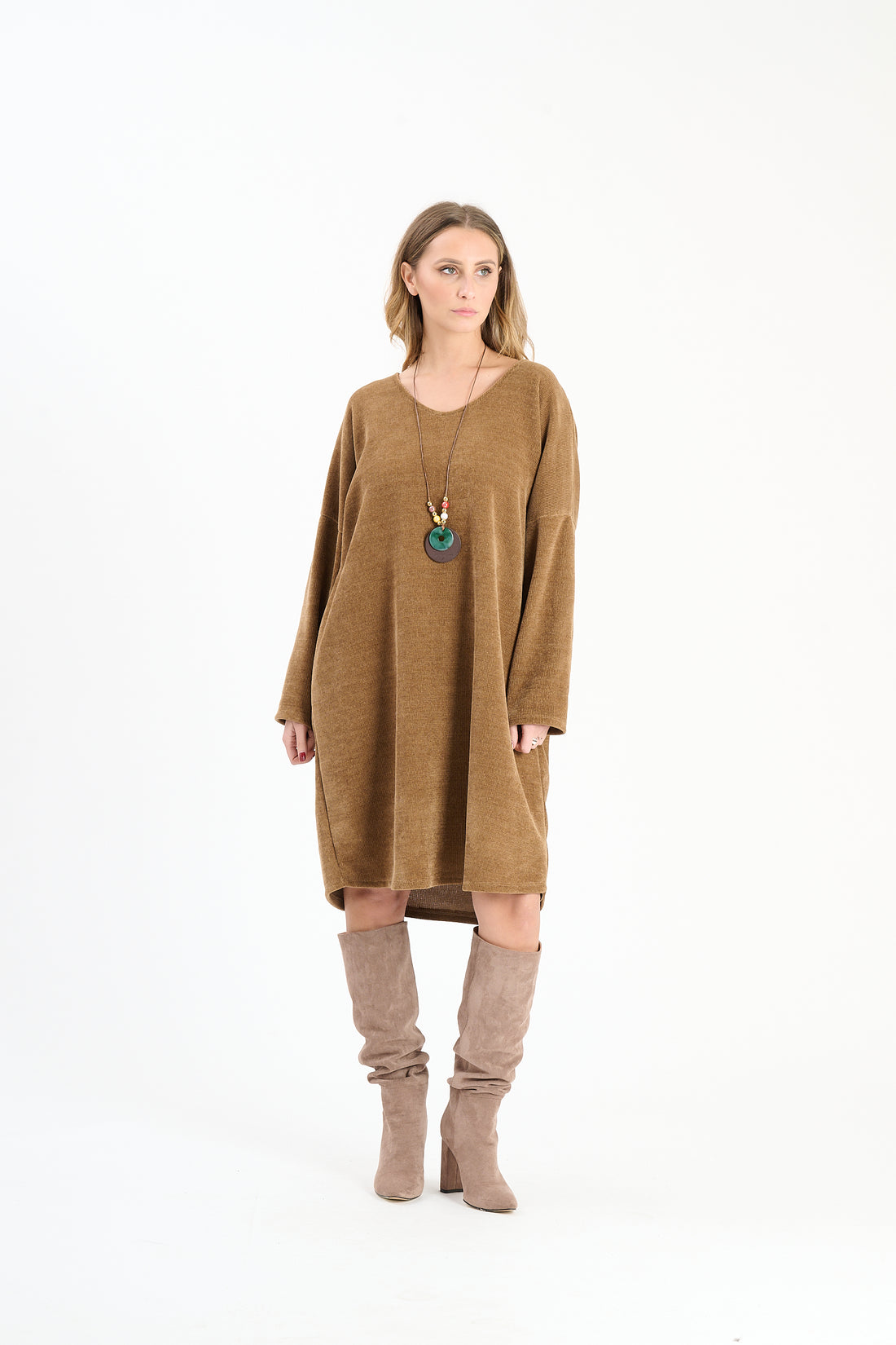 Sweaterkleid Erie - Hellbraun