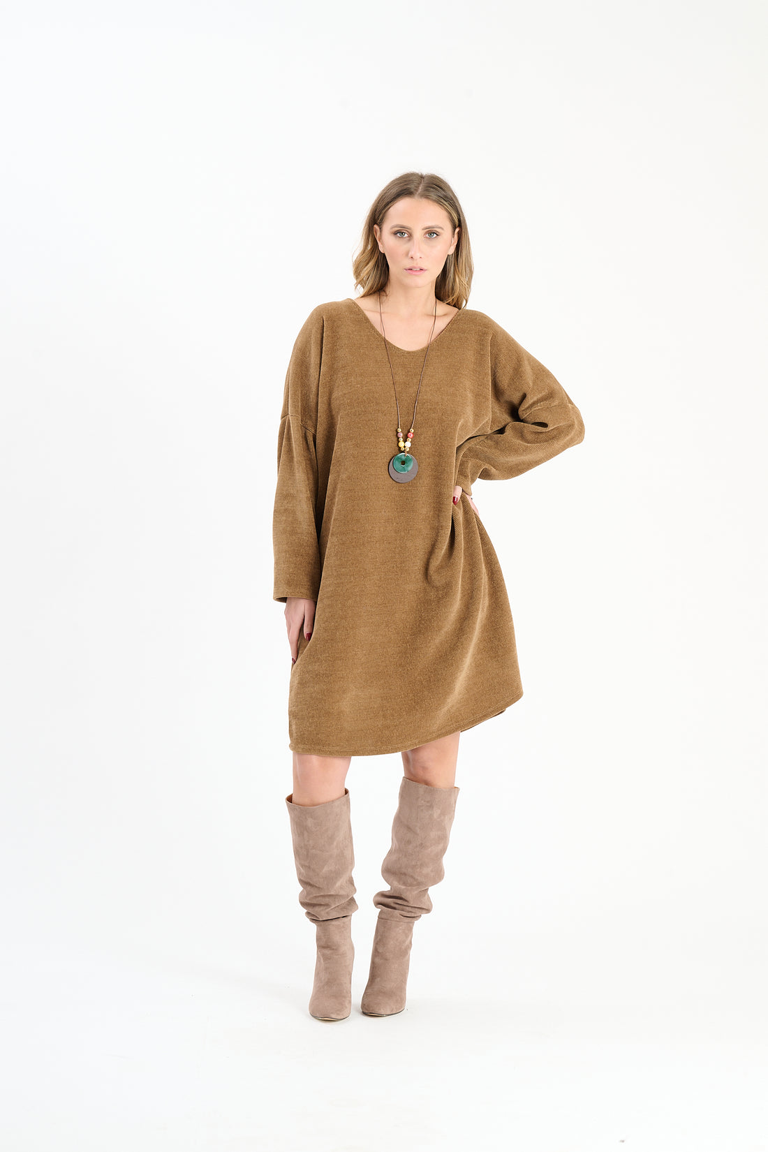 Sweaterkleid Erie - Hellbraun