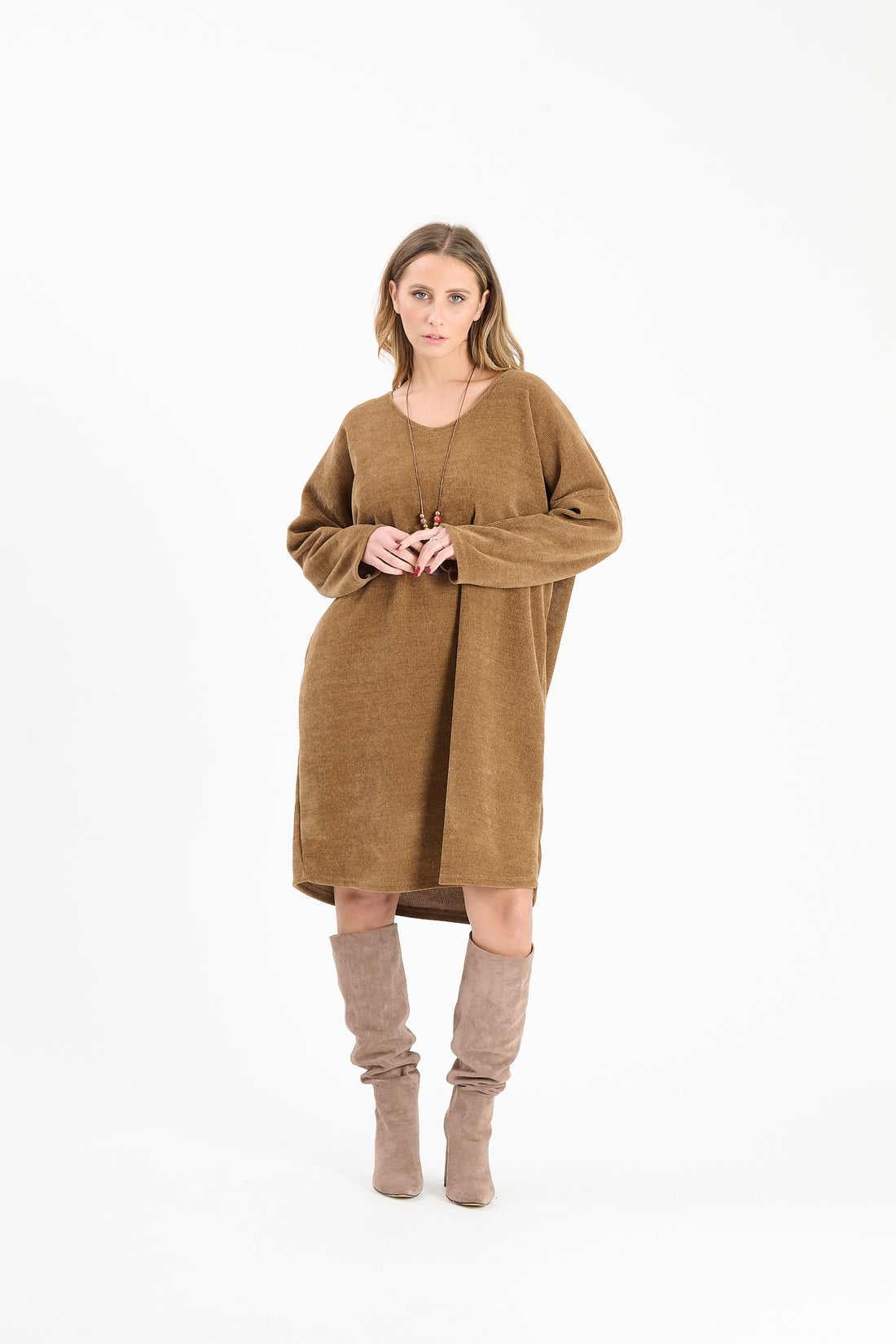 Sweaterkleid Erie - Hellbraun