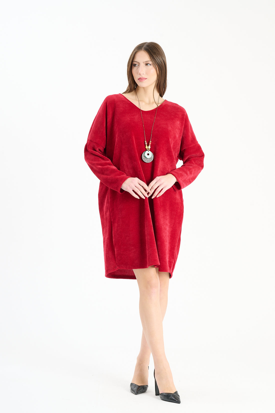 Sweaterkleid Erie - Weinrot