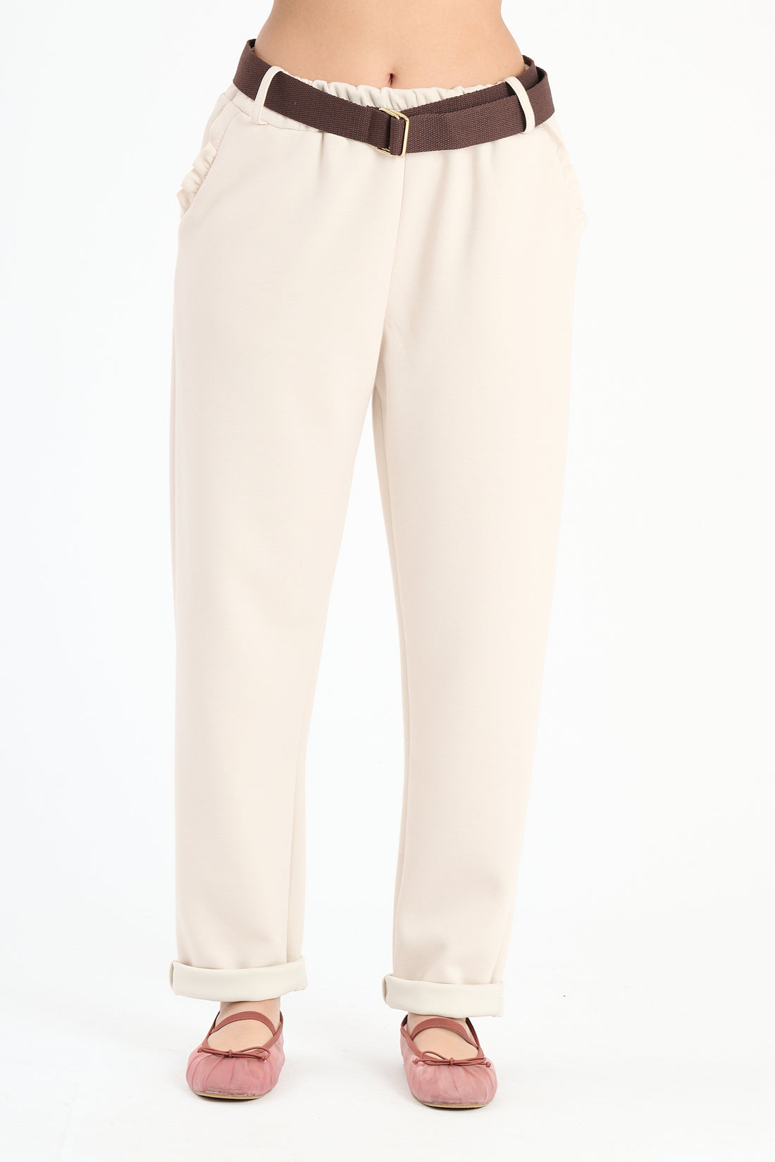 Stoffhose Square - Beige