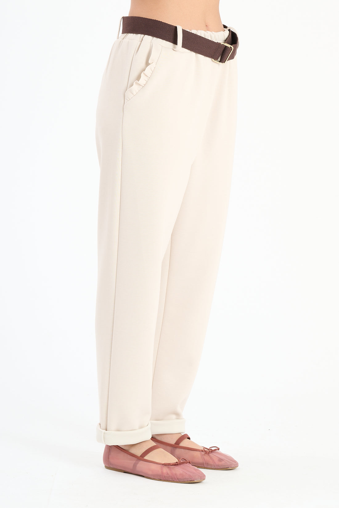 Stoffhose Square - Beige