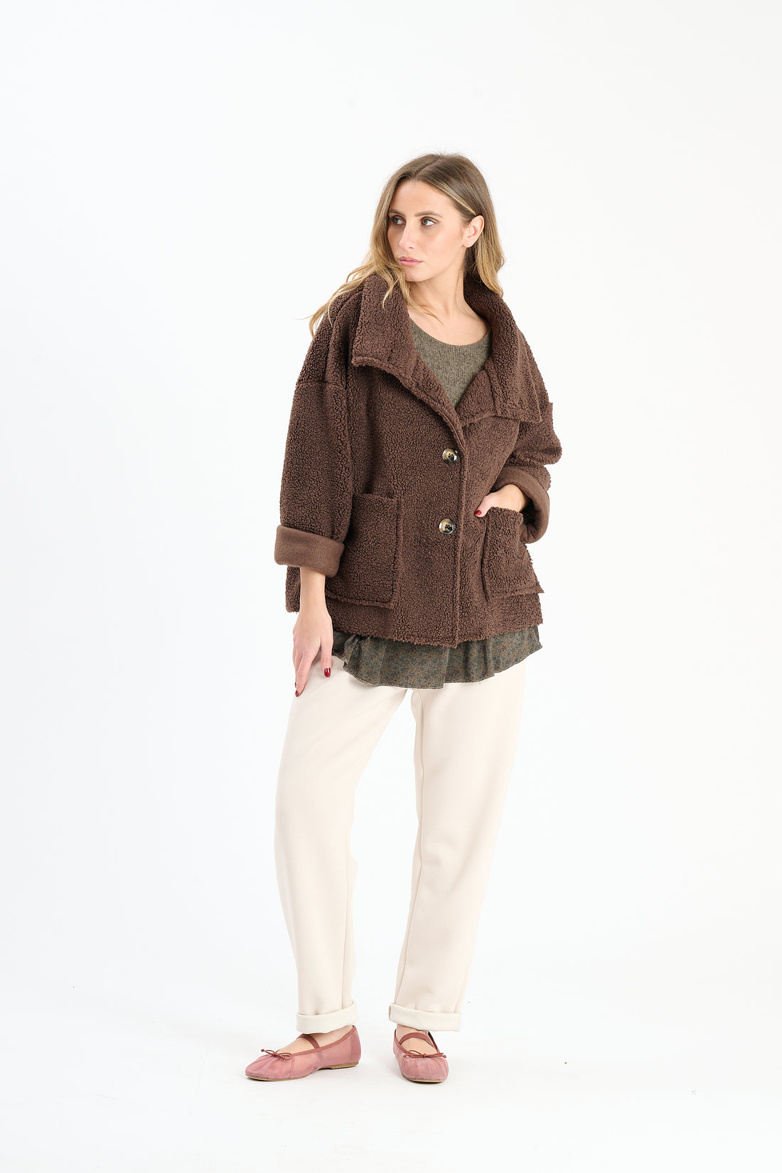 Knopfjacke Riga - Braun