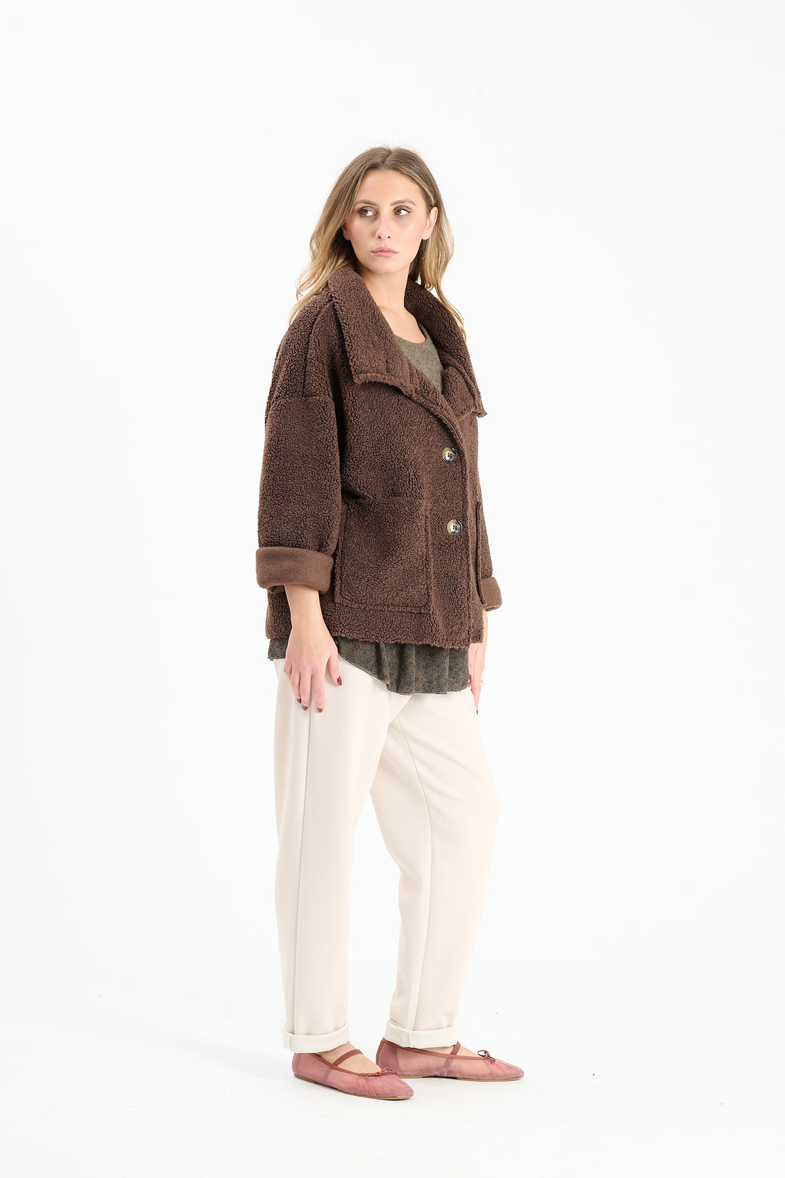 Knopfjacke Riga - Braun