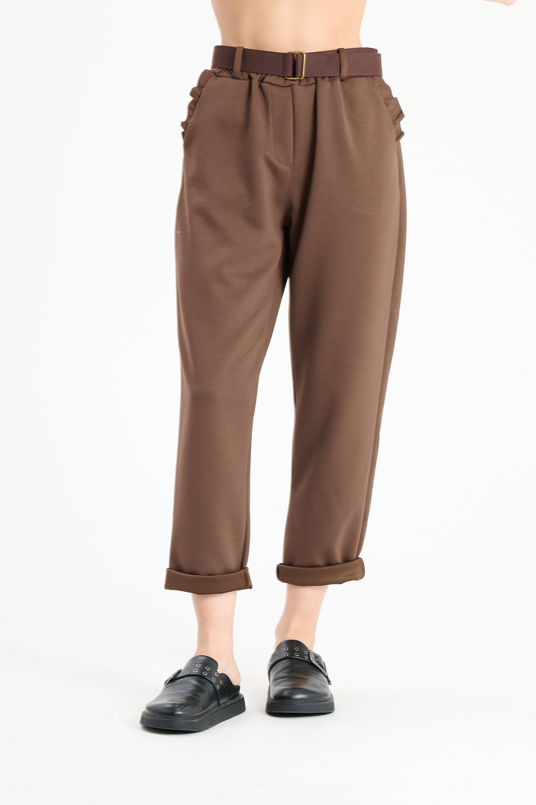 Stoffhose Square - Braun