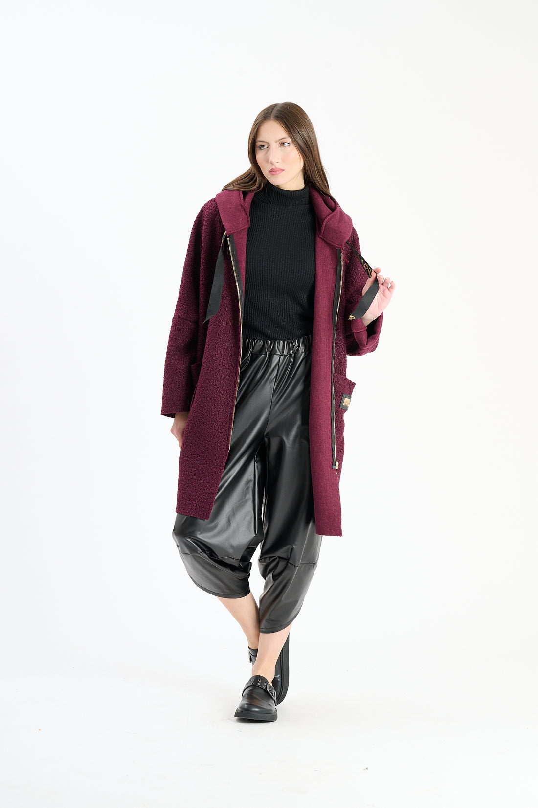 Filzjacke Impress - Dunkelrot