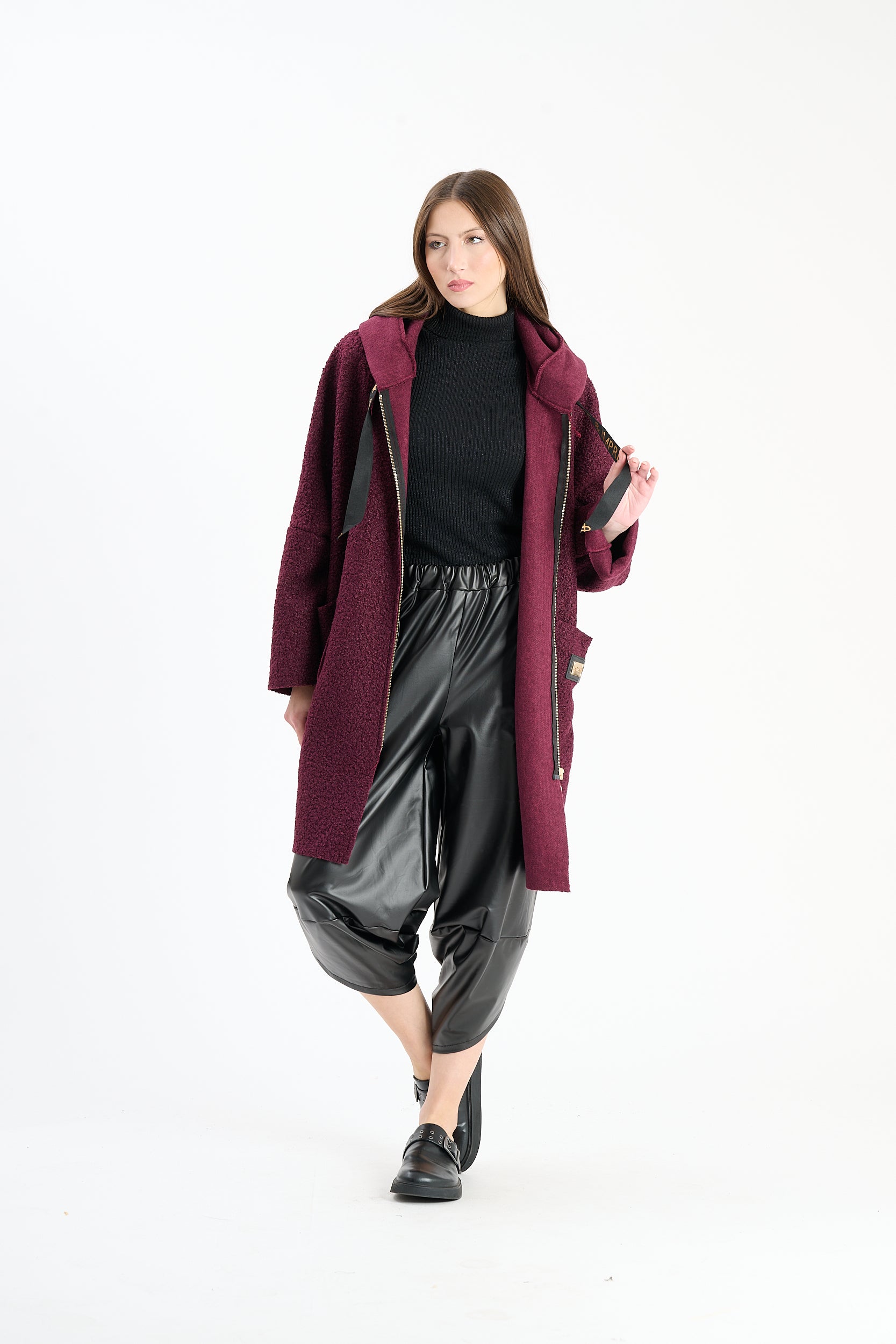 Filzjacke Impress - Dunkelrot